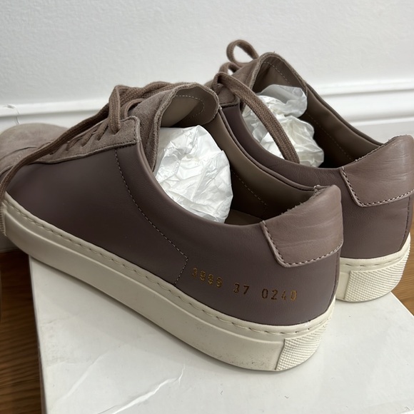 Womens Common Projects Achilles Taupe Suede Leather Size 37 - Picture 7 of 8